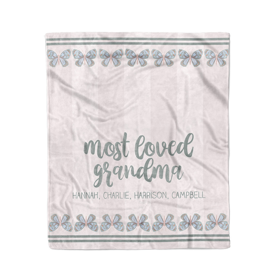 grandma's butterfly love luxe soft blanket