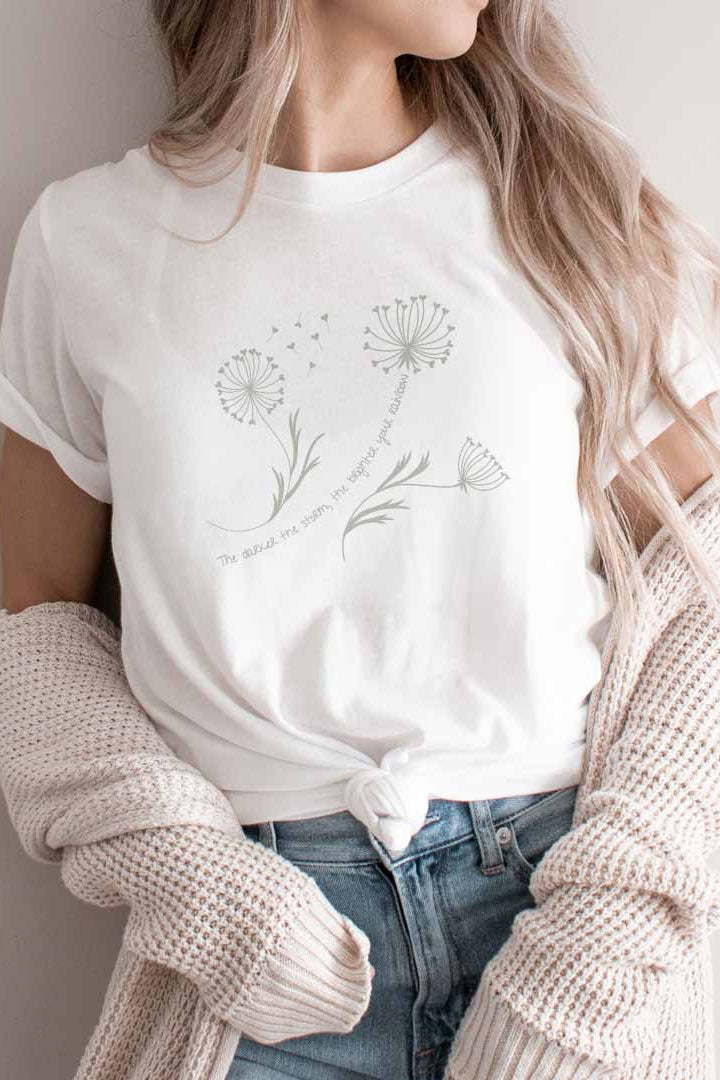 Dandelion Graphic Tee | White