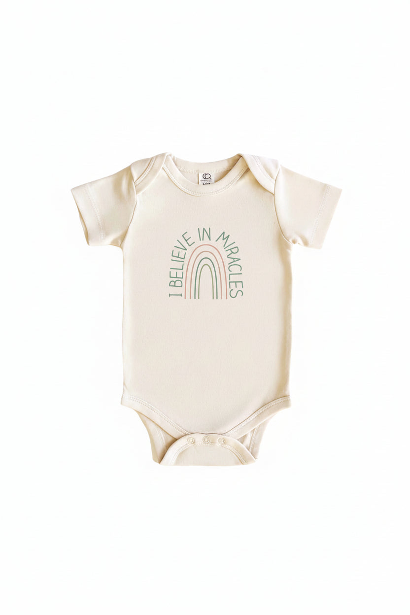 I Believe In Miracles Graphic Bodysuit | Natural