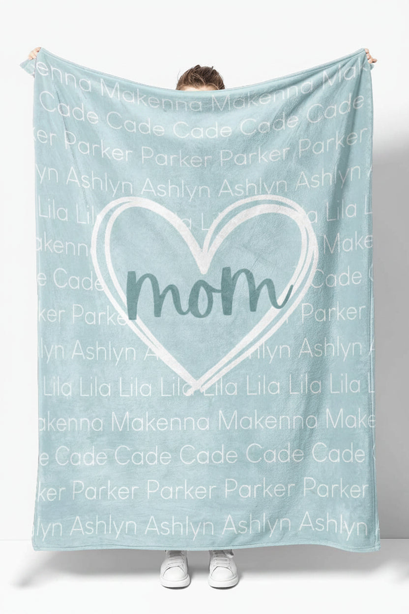 Personalized Blanket | Mom's Heart