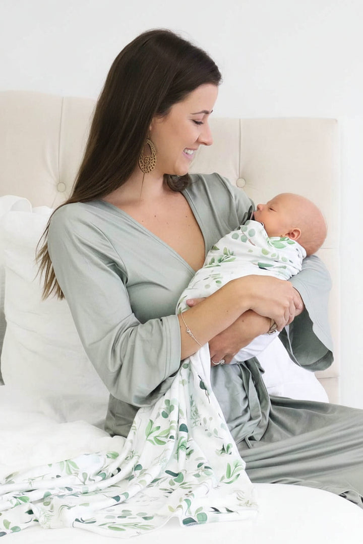 Bamboo Knit Maternity Robe | Solids