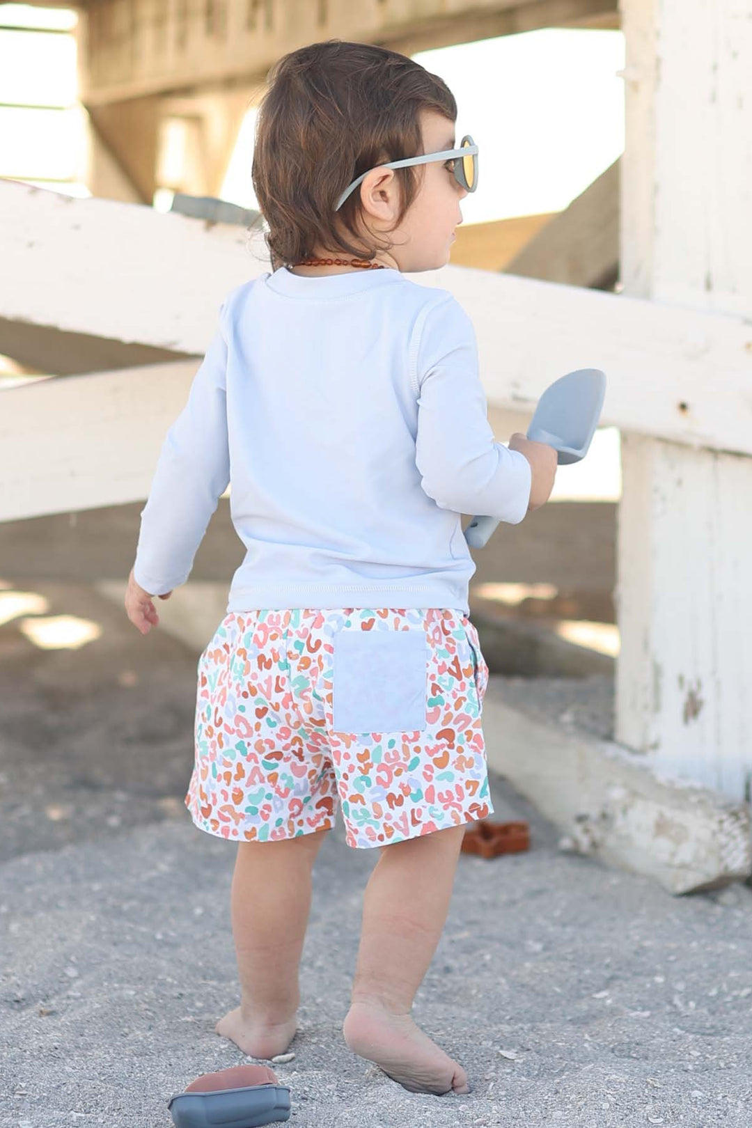 back pocket swim trunks for boys happy spots
