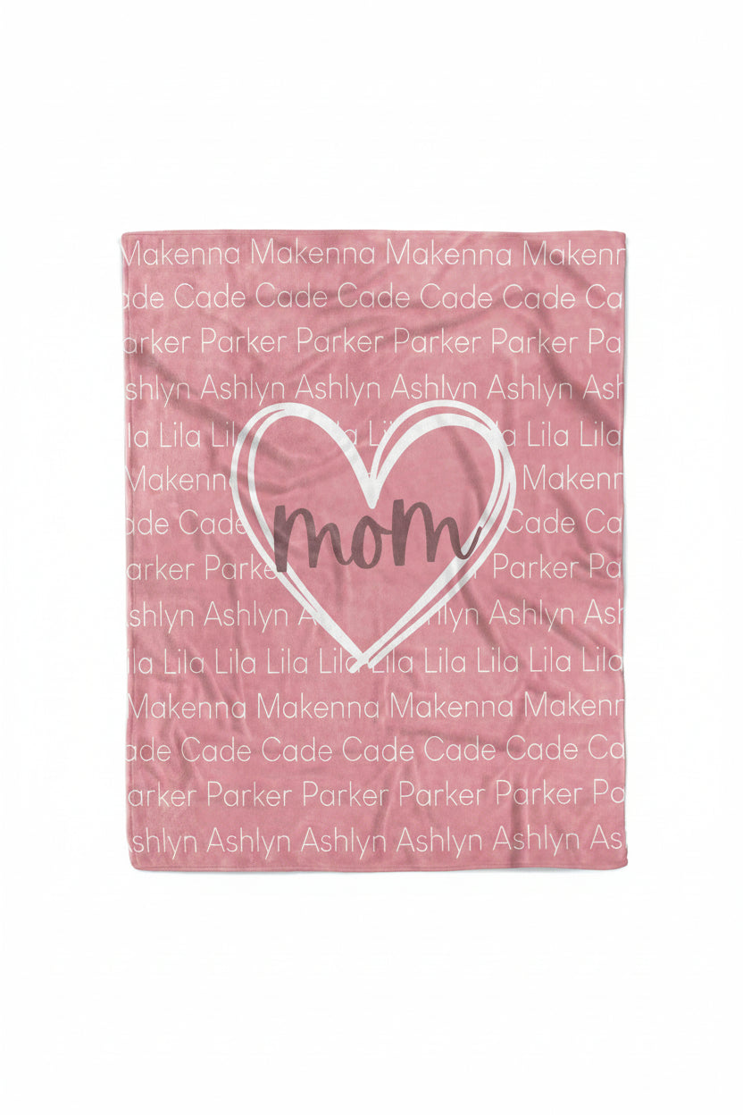 Personalized Blanket | Mom's Heart