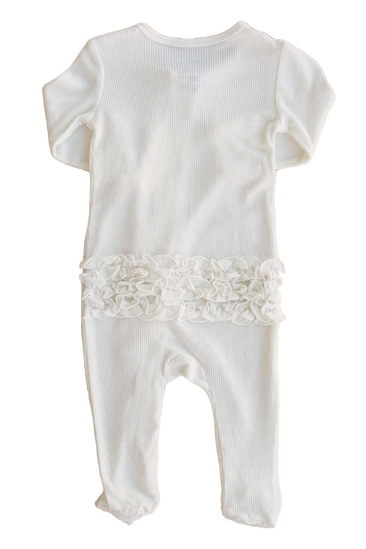 cloud white ruffle footie 